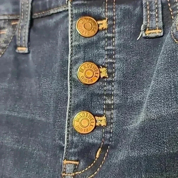 MADEWELL 10" High Rise Skinny Jeans Button - Front Edition Size 26 - Picture 4 of 11